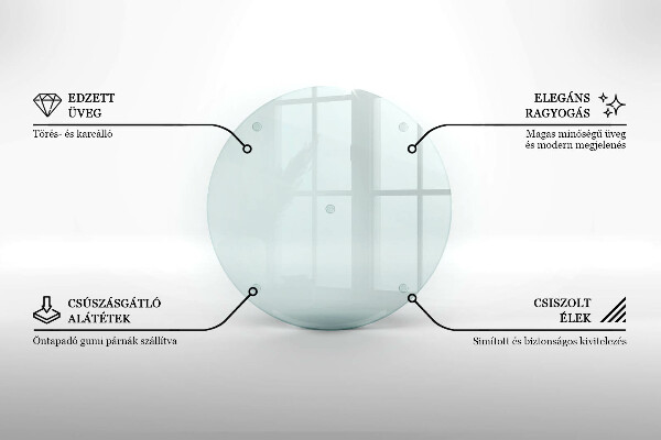 De vidrio templado transparente 30 cm