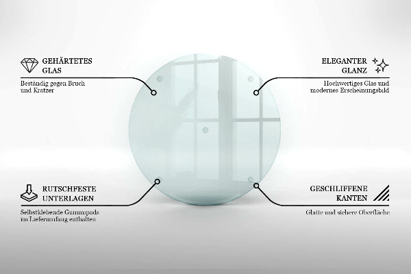 De vidrio templado transparente 30 cm