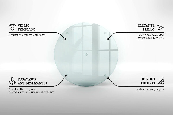 De vidrio templado transparente 40 cm