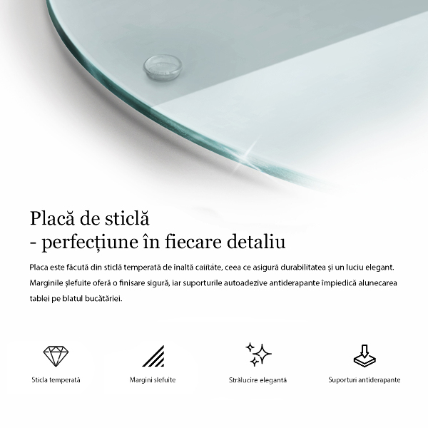 De vidrio templado transparente 40 cm