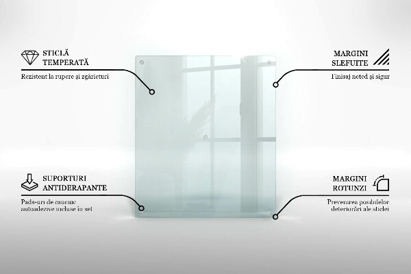 Tabla de cortar de vidrio transparente 60x52 cm