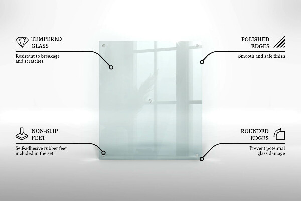 Tabla de cortar de vidrio transparente 60x52 cm