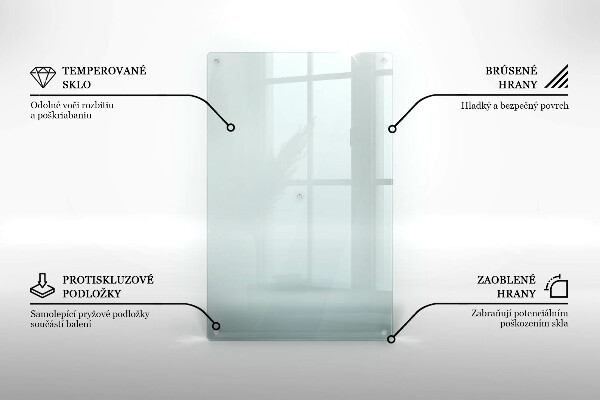 Tabla de cortar de vidrio transparente 80x52 cm