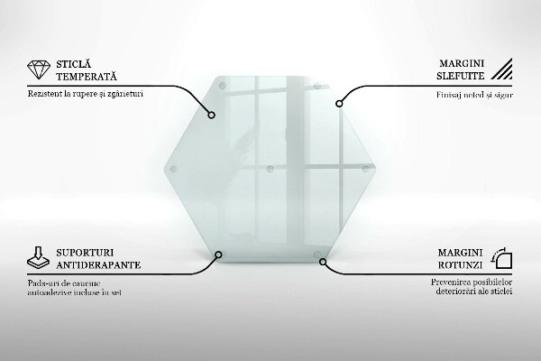 De vidrio templado transparente 40 cm