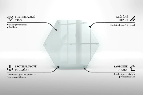 De vidrio templado transparente 40 cm