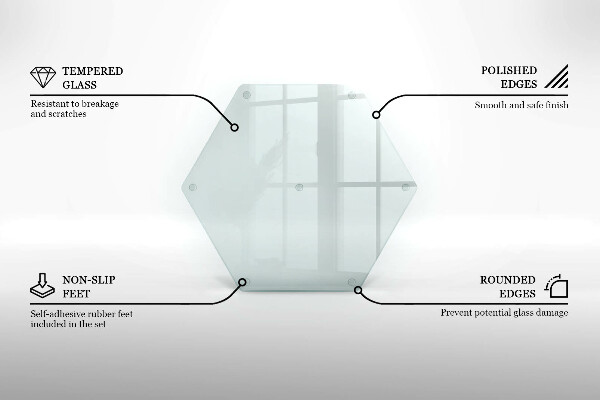 De vidrio templado transparente 40 cm