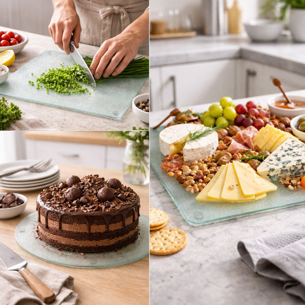 Tabla de cortar de 40 cm de diámetro