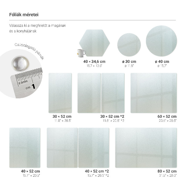 Tabla de cortar grande de 80 x 52 cm