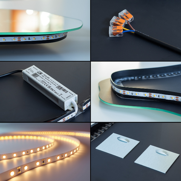 Espejo LED ovoidal de 50x70 cm