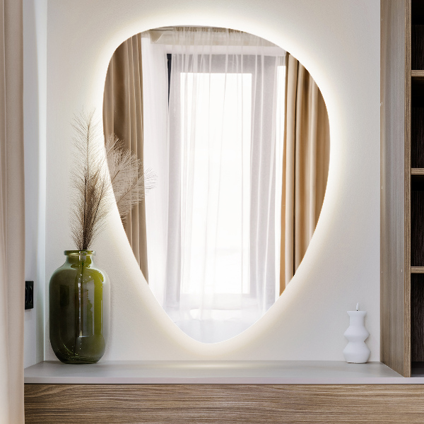 Espejo LED con forma de huevo 57x80 cm