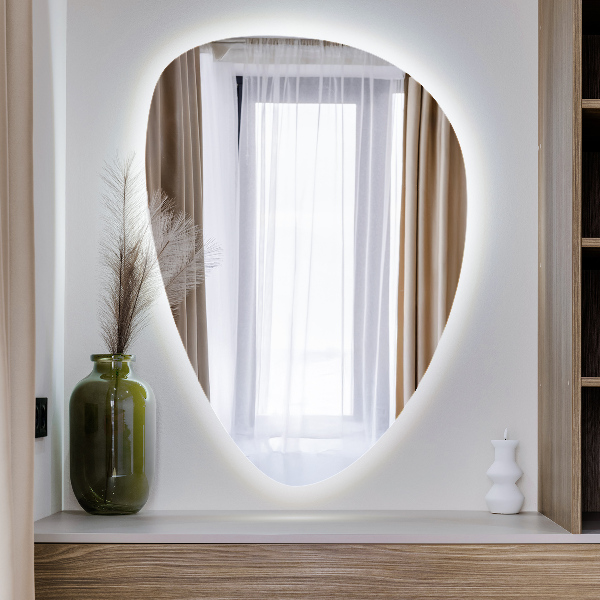 Espejo LED con forma de huevo 57x80 cm