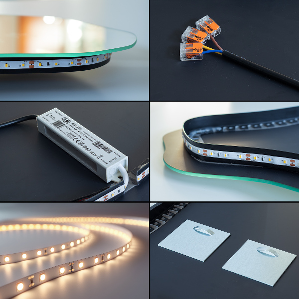 Espejo LED con forma de huevo 57x80 cm