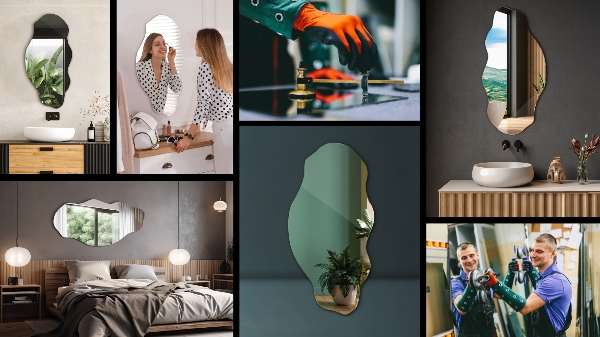 Espejo con forma original mancha 50x100