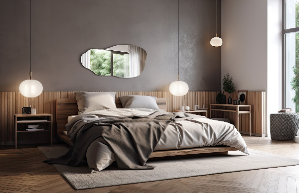 Espejo con forma colgado original 50x100