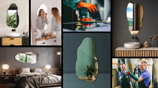 Espejo con forma colgado original 50x100