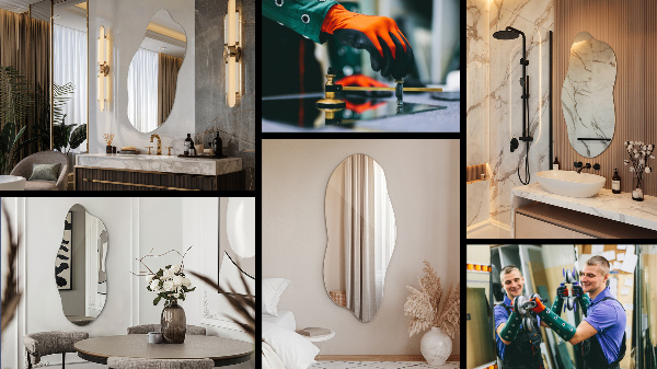 Espejo irregular sin marco 40x90 cm