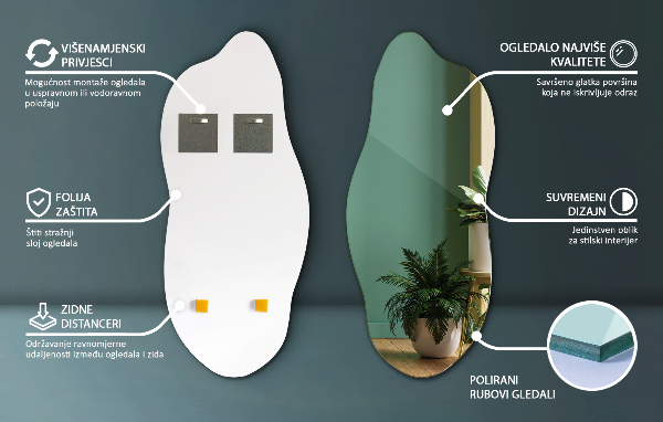 Espejo con forma original moderno 45x100 cm