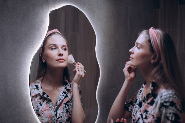 Espejo organico con luz led de moda 40x80 cm