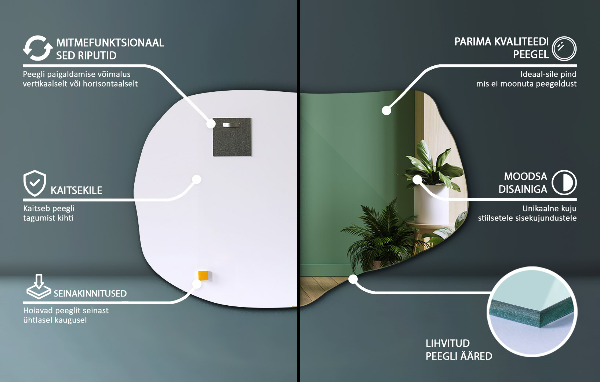 Espejo original de pared 100x65 cm