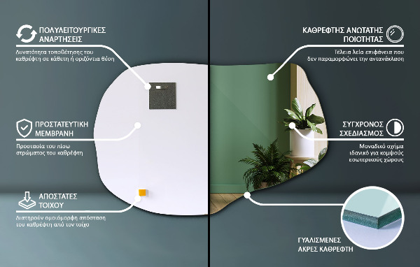 Espejo original de pared 100x65 cm