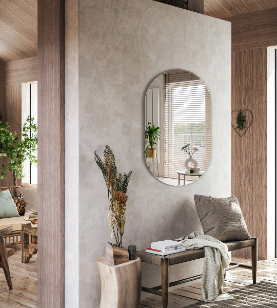 Espejo ovalado sin marco 40x70 cm