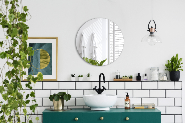 Redondo espejo sin marco fi 80 cm