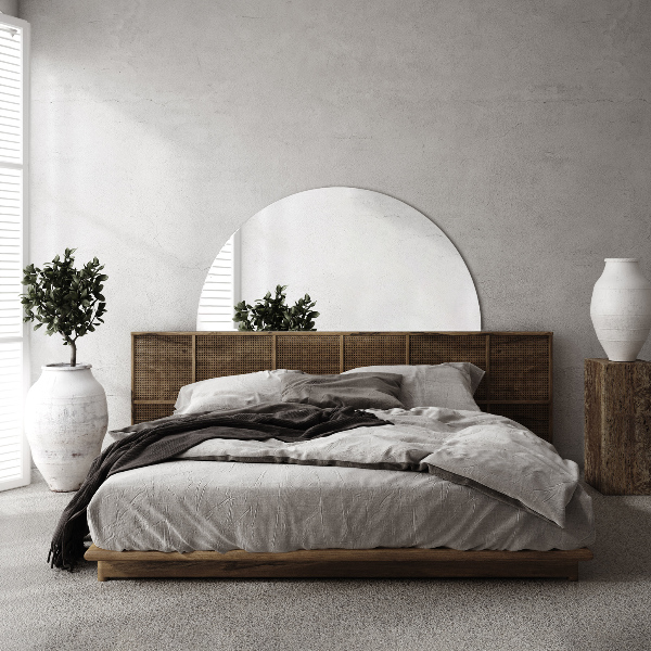 Espejo semicircular sin marco 35x70 cm