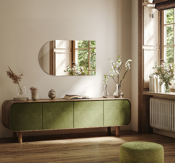 Espejo con formas semiovalado 40x70 cm