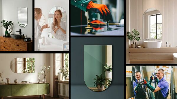 Espejo irregular arcada 45x80 cm