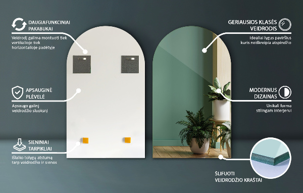 Espejo original redondeado 60x100 cm