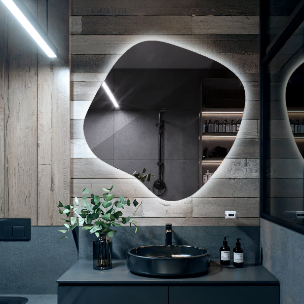 Espejo original con luz led 48x48 cm