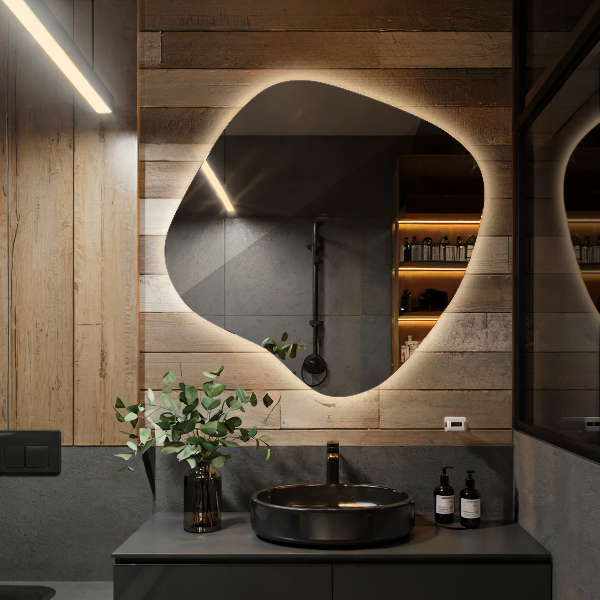 Espejo original con luz led 59x58 cm