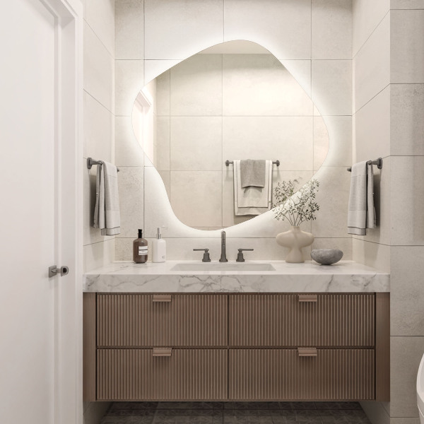 Espejo original con luz led 77x77 cm