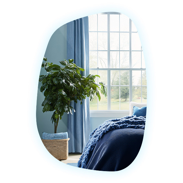 Espejo irregular con luz 55x38 cm