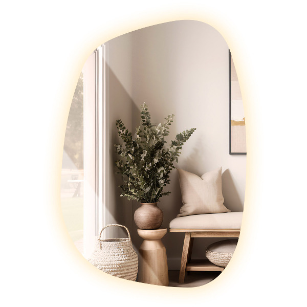 Espejo original con luz led 79x57 cm