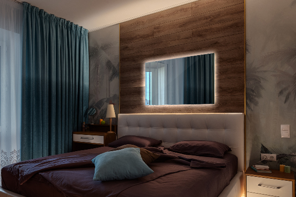 Rectangular espejo con luz LED 100x70 cm