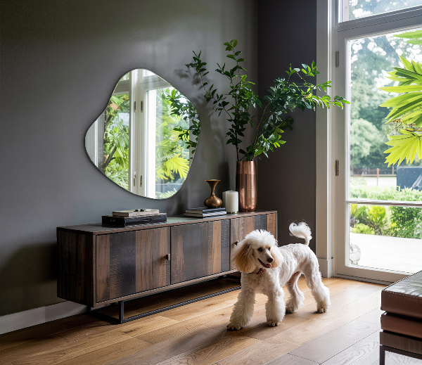 Espejo irregular en forma de mancha original 58x59 cm