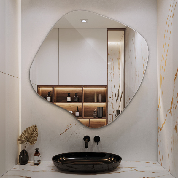 Espejo irregular en forma de mancha original 68x67 cm