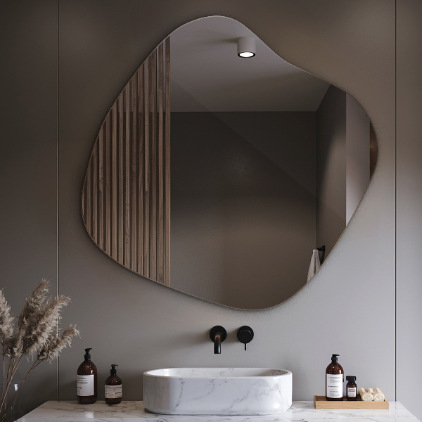 Espejo irregular en forma de mancha original 77x77 cm