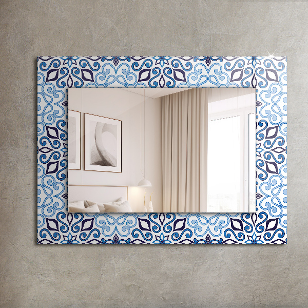 Motivo ornamental azul