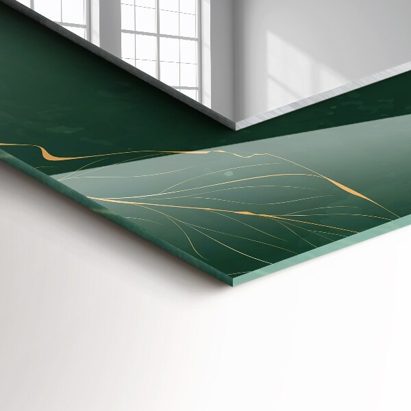 Hojas verdes y doradas