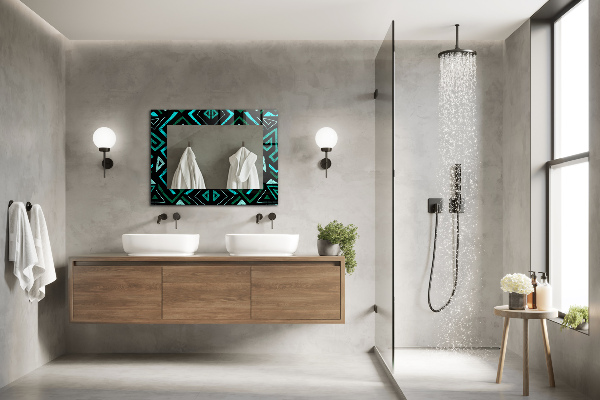 Motivos geométricos en turquesa