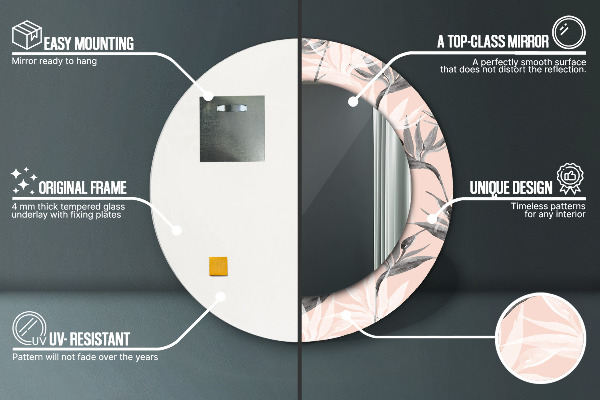 Espejo ścienne decorativo redondo Paraíso para las aves