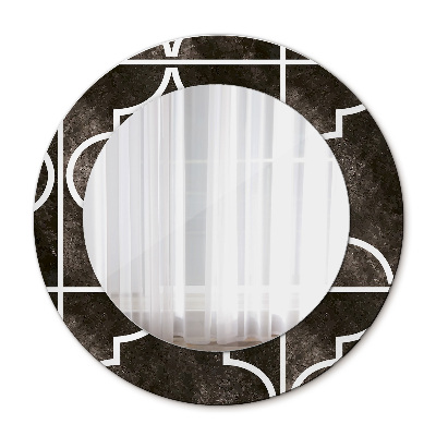 Espejo redondo marco con estampado decorativo Azulejos antiguos