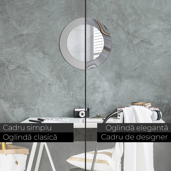 Espejo ścienne decorativo redondo Mármol gris