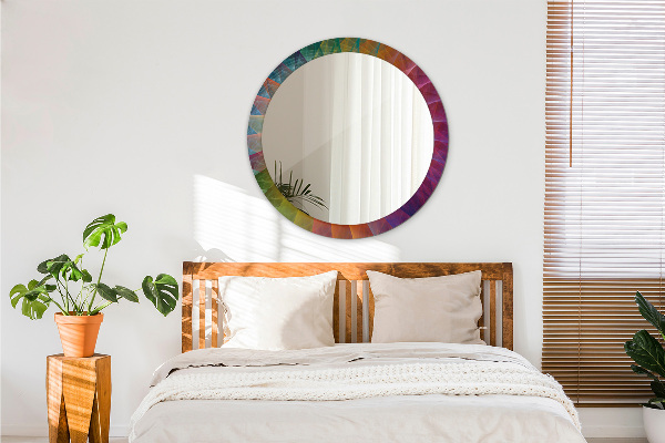 Espejo redondo impreso decorativo redondo Espiral hipnótica