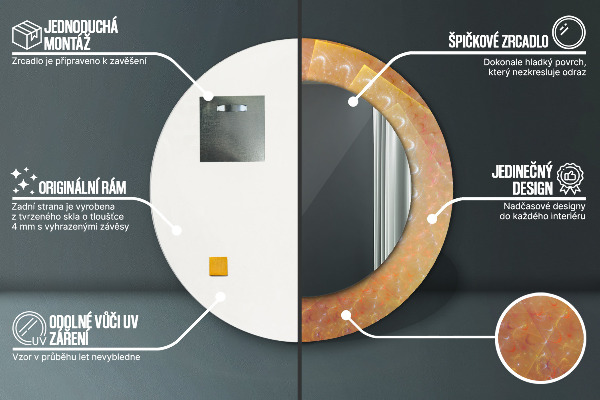 Espejo ścienne decorativo redondo Abstracción espiral