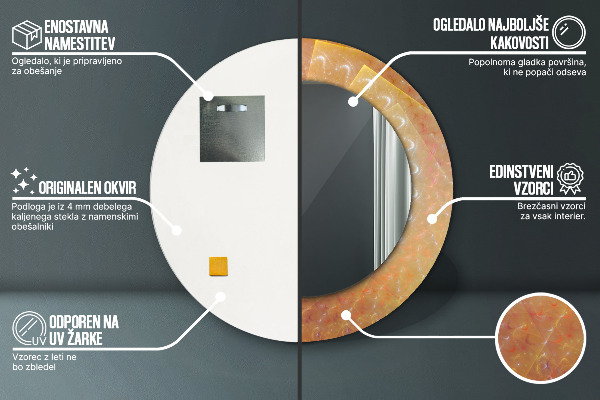 Espejo ścienne decorativo redondo Abstracción espiral