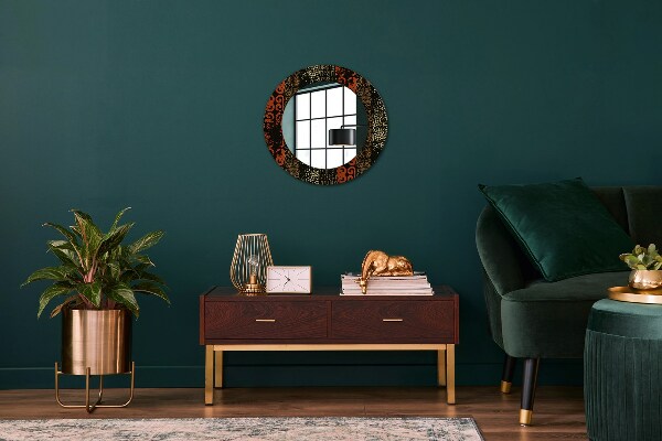 Espejo redondo impreso decorativo redondo Patrón abstracto grunge