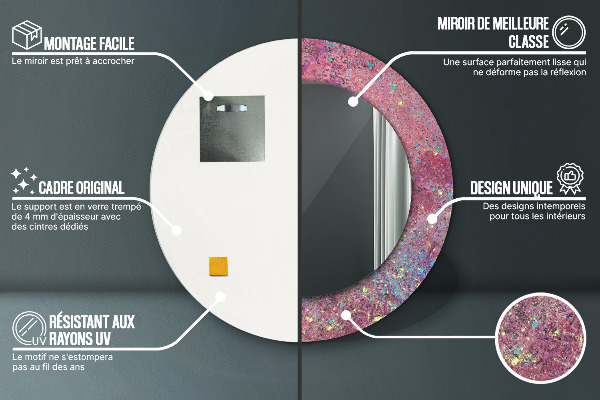 Espejo redondo impreso decorativo redondo Festival de colores